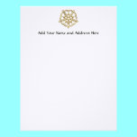 Golden "3-D" Rose Symbol letterhead