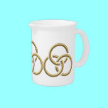 Golden "3-D" Trinity Rings pitchers