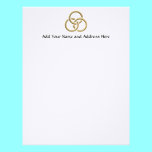 Golden "3-D" Trinity Rings letterhead