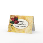 Golden 50 Anniversary Greeting Cards
