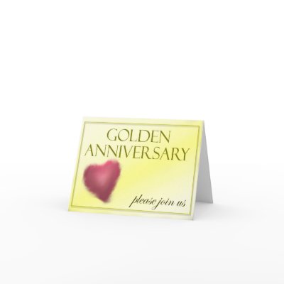 Golden 50 Year Anniversary Invitation Cards by aslentz