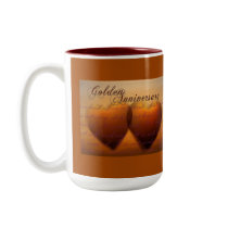 Golden 50 year anniversary mugs by aslentz Golden 50 year anniversary mugs