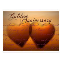 Golden 50 year anniversary post card