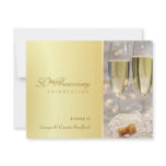 Golden 50th Anniversary Party Invitations