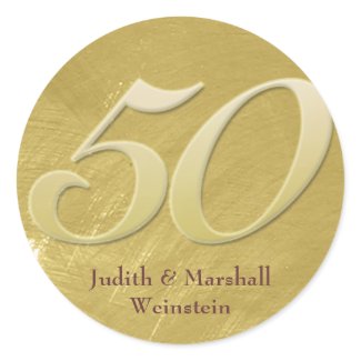 Golden (50th) anniversary sticker sticker
