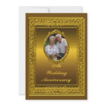 Golden 50th Wedding Anniversary Party Invitation