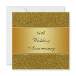 Golden 50th Wedding Anniversary Party Invitation