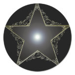 Golden 5 Point Star Sticker