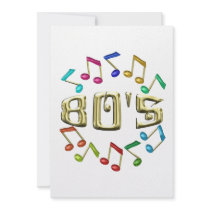 GOLDEN 80s Invitations