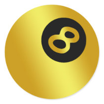 GOLDEN 8 BALL STICKER