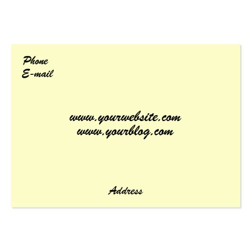 Golden Afternoon Business Card Template (back side)