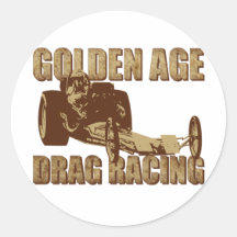 golden age drag racing digger dragster round stickers