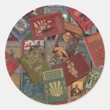 Golden Age of Books Round Stickers