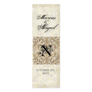 Golden Age of Elegance, Monogrammed Favour Gift Tag profilecard