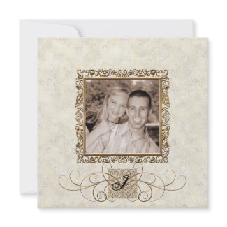 Golden Age of Elegance, Photo Wedding Invitation invitation