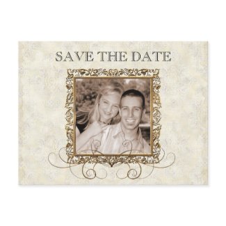Golden Age of Elegance, Save the Date Postcard postcard