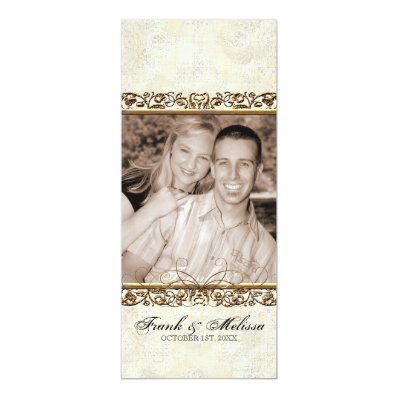 Golden Age of Elegance, Swirls Wedding Program Card