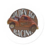 Golden Age Willys Gasser Drag Racing Patina Round Sticker
