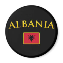 Golden Albania Refrigerator Magnets