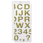 Golden Alphabet Rack Card Design