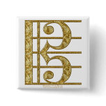 Golden Alto Clef Pin