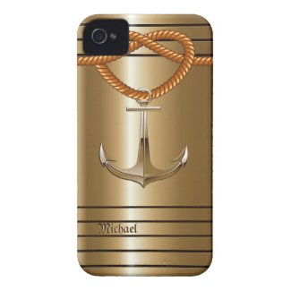 Golden Anchor Sailor's iPhone 4 Case
