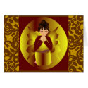 Golden Angel Blank Card