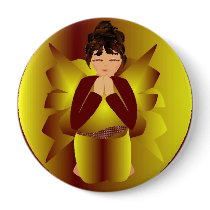 Golden Angel buttons by Yve_13 Golden Angel buttons