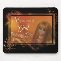 Golden Angel - May the Smile of God...Mousepad by mrssocolov4 Golden Angel - May the Smile of God...Mousepad