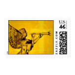 golden angel with cross stamps