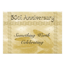 Golden Anniversary Bands Of Love Set Personalized Announcements