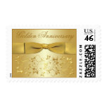 Golden Anniversary Gold Floral Postage