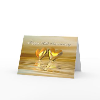 Golden Anniversary Hearts card