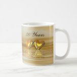 Golden Anniversary Hearts Coffee Mugs