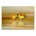 Golden Anniversary Hearts Greeting Cards