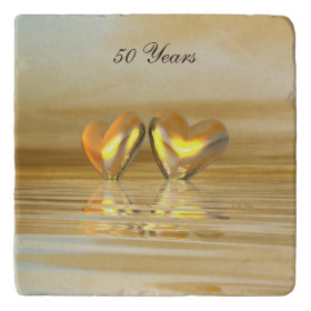 Golden Anniversary Hearts Trivets