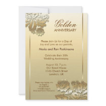 golden anniversary invitation