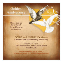 golden anniversary invitation