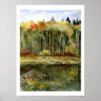 Golden Aspens at Lost Lake Fine Art Print print