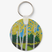 Golden Aspens Keychain by Gloriosa Golden Aspens Keychain