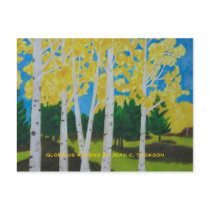 Golden Aspens Postcard by Gloriosa Golden Aspens Postcard