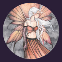 Golden Autumn Fairy stickers