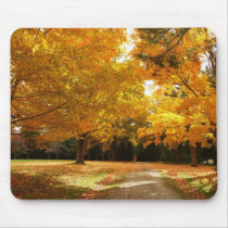 Golden Autumn Trees Mousepad