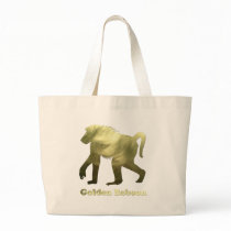 golden baboon tote bag