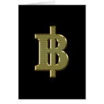 GOLDEN BAHT SIGN ฿ Thai Money Currency ฿ Cards