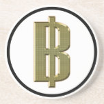 GOLDEN BAHT SIGN ฿ Thai Money Currency ฿ Coasters