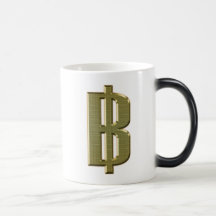 GOLDEN BAHT SIGN ฿ Thai Money Currency ฿ Mugs