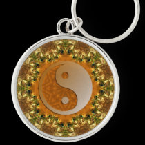 Golden Balance Yin Yang Keychain