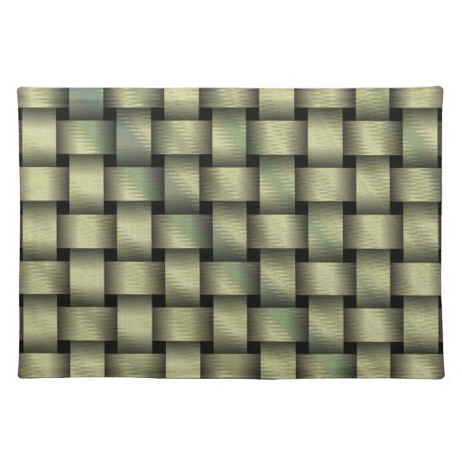 Golden Basket Weave Placemats Zazzle