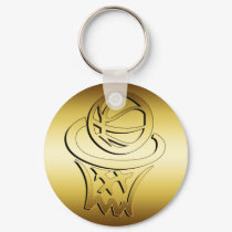 GOLDEN BASKETBALL HOOP keychains by dgpaulart GOLDEN BASKETBALL HOOP keychains